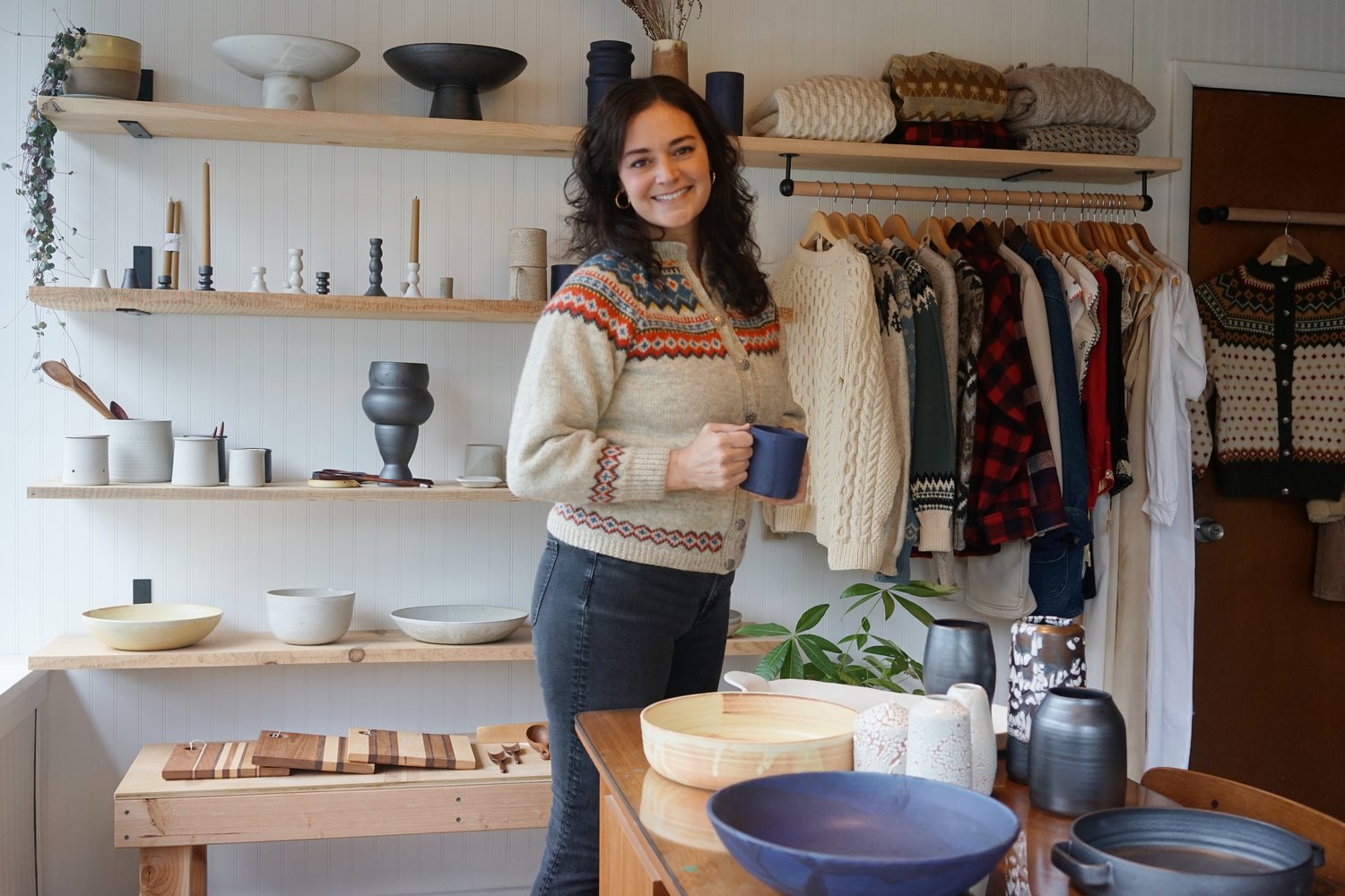 Potter Jessie Lazar has opened a home goods shop in Eldred, NY